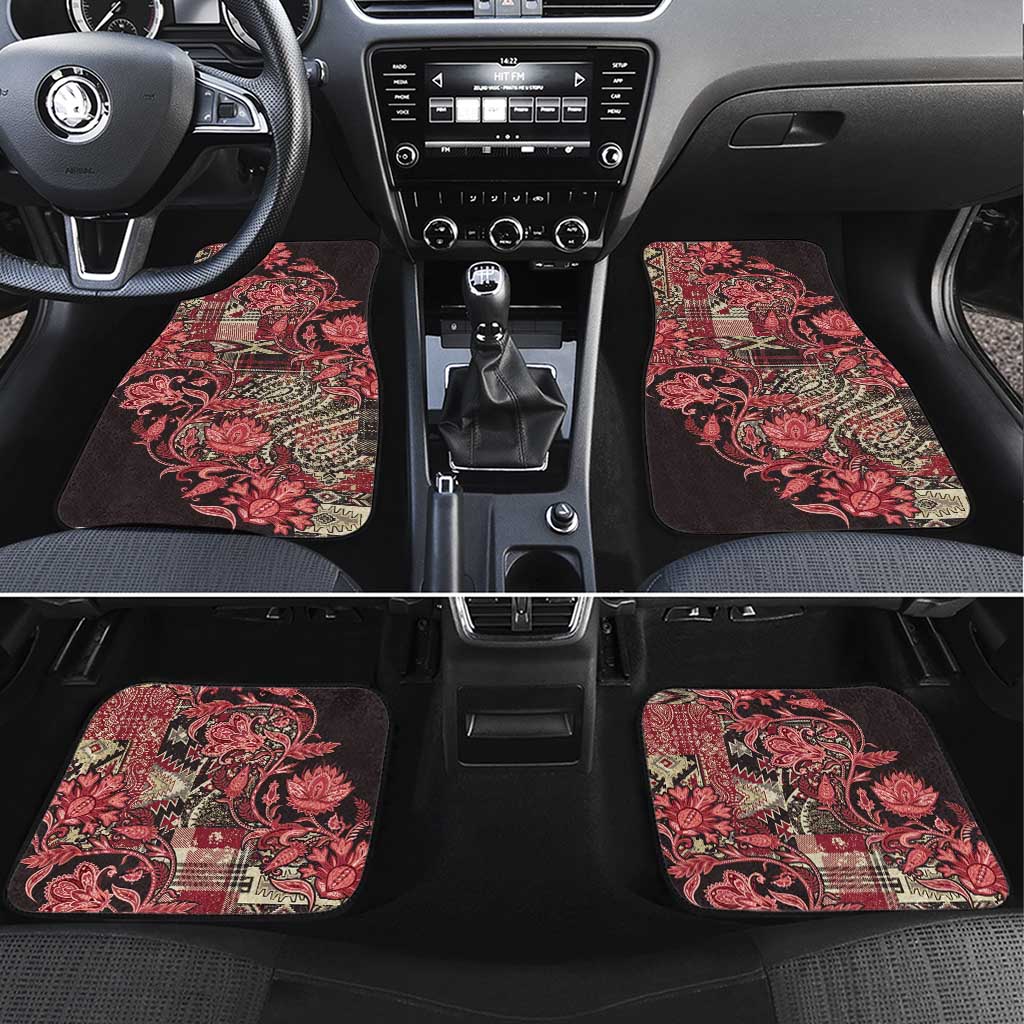 Africa Floral mix Maasai Shuka Car Mats Red Moitf LT9 - Wonder Print Shop