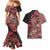 Africa Floral mix Maasai Shuka Couples Matching Mermaid Dress and Hawaiian Shirt Red Moitf LT9 - Wonder Print Shop