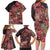 Africa Floral mix Maasai Shuka Family Matching Long Sleeve Bodycon Dress and Hawaiian Shirt Red Moitf LT9 - Wonder Print Shop