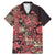 Africa Floral mix Maasai Shuka Family Matching Mermaid Dress and Hawaiian Shirt Red Moitf LT9 - Wonder Print Shop