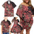 Africa Floral mix Maasai Shuka Family Matching Off Shoulder Short Dress and Hawaiian Shirt Red Moitf LT9 - Wonder Print Shop