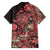 Africa Floral mix Maasai Shuka Family Matching Puletasi and Hawaiian Shirt Red Moitf - Wonder Print Shop