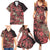 Africa Floral mix Maasai Shuka Family Matching Summer Maxi Dress and Hawaiian Shirt Red Moitf - Wonder Print Shop