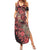 Africa Floral mix Maasai Shuka Family Matching Summer Maxi Dress and Hawaiian Shirt Red Moitf - Wonder Print Shop