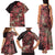 Africa Floral mix Maasai Shuka Family Matching Tank Maxi Dress and Hawaiian Shirt Red Moitf - Wonder Print Shop