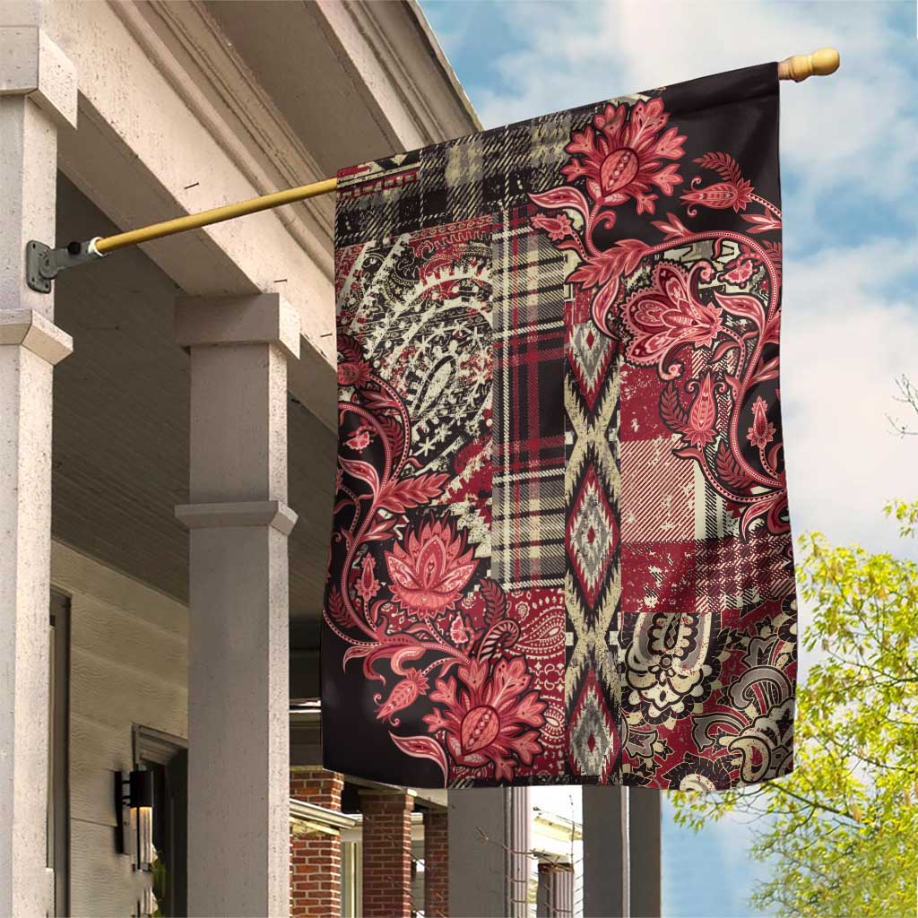 Africa Floral mix Maasai Shuka Garden Flag Red Moitf - Wonder Print Shop