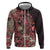 Africa Floral mix Maasai Shuka Hoodie Red Moitf - Wonder Print Shop