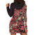 Africa Floral mix Maasai Shuka Hoodie Dress Red Moitf - Wonder Print Shop