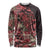 Africa Floral mix Maasai Shuka Long Sleeve Shirt Red Moitf - Wonder Print Shop