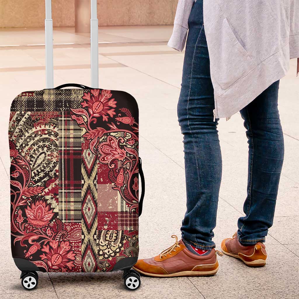 Africa Floral mix Maasai Shuka Luggage Cover Red Moitf - Wonder Print Shop