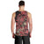 Africa Floral mix Maasai Shuka Men Tank Top Red Moitf - Wonder Print Shop