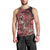 Africa Floral mix Maasai Shuka Men Tank Top Red Moitf - Wonder Print Shop