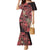 Africa Floral mix Maasai Shuka Mermaid Dress Red Moitf - Wonder Print Shop