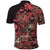 Africa Floral mix Maasai Shuka Polo Shirt Red Moitf - Wonder Print Shop