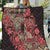 Africa Floral mix Maasai Shuka Quilt Red Moitf