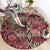 Africa Floral mix Maasai Shuka Round Carpet Red Moitf