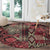 Africa Floral mix Maasai Shuka Round Carpet Red Moitf