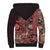 Africa Floral mix Maasai Shuka Sherpa Hoodie Red Moitf - Wonder Print Shop