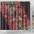 Africa Floral mix Maasai Shuka Shower Curtain Red Moitf