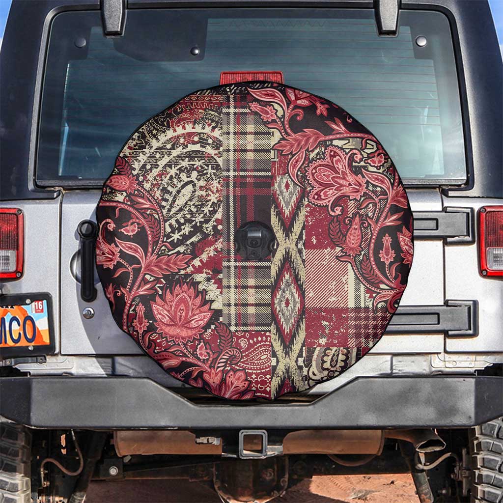 Africa Floral mix Maasai Shuka Spare Tire Cover Red Moitf - Wonder Print Shop