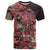 Africa Floral mix Maasai Shuka T Shirt Red Moitf - Wonder Print Shop