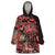 Africa Floral mix Maasai Shuka Wearable Blanket Hoodie Red Moitf - Wonder Print Shop