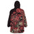 Africa Floral mix Maasai Shuka Wearable Blanket Hoodie Red Moitf - Wonder Print Shop