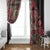 Africa Floral mix Maasai Shuka Window Curtain Red Moitf - Wonder Print Shop