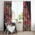 Africa Floral mix Maasai Shuka Window Curtain Red Moitf - Wonder Print Shop