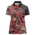 Africa Floral mix Maasai Shuka Women Polo Shirt Red Moitf - Wonder Print Shop