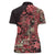 Africa Floral mix Maasai Shuka Women Polo Shirt Red Moitf - Wonder Print Shop