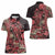 Africa Floral mix Maasai Shuka Women Polo Shirt Red Moitf - Wonder Print Shop