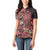 Africa Floral mix Maasai Shuka Women Polo Shirt Red Moitf - Wonder Print Shop