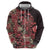 Africa Floral mix Maasai Shuka Zip Hoodie Red Moitf - Wonder Print Shop