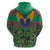 African Pattern Traditional Kanga Style Zip Hoodie - Wonder Print Shop