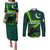 Pakistan Cricket Helmet Couples Matching Puletasi Dress and Long Sleeve Button Shirts Proud Shaheen Falcon Star and Crescent LT9 - Wonder Print Shop