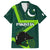 Pakistan Cricket Helmet Family Matching Long Sleeve Bodycon Dress and Hawaiian Shirt Proud Shaheen Falcon Star and Crescent LT9 - Wonder Print Shop