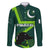 Pakistan Cricket Helmet Family Matching Long Sleeve Bodycon Dress and Hawaiian Shirt Proud Shaheen Falcon Star and Crescent LT9 - Wonder Print Shop