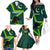 Pakistan Cricket Helmet Family Matching Off Shoulder Long Sleeve Dress and Hawaiian Shirt Proud Shaheen Falcon Star and Crescent - Wonder Print Shop