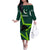 Pakistan Cricket Helmet Family Matching Off Shoulder Long Sleeve Dress and Hawaiian Shirt Proud Shaheen Falcon Star and Crescent - Wonder Print Shop