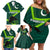 Pakistan Cricket Helmet Family Matching Off Shoulder Short Dress and Hawaiian Shirt Proud Shaheen Falcon Star and Crescent LT9 - Wonder Print Shop