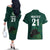 Custom Pakistan Cricket Helmet Couples Matching Off The Shoulder Long Sleeve Dress and Hawaiian Shirt Proud Shaheen Falcon Star and Crescent LT9 - Wonder Print Shop