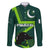 Custom Pakistan Cricket Helmet Family Matching Short Sleeve Bodycon Dress and Hawaiian Shirt Proud Shaheen Falcon Star and Crescent - Wonder Print Shop