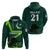 Custom Pakistan Cricket Helmet Hoodie Proud Shaheen Falcon Star and Crescent - Wonder Print Shop