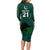 Custom Pakistan Cricket Helmet Long Sleeve Bodycon Dress Proud Shaheen Falcon Star and Crescent - Wonder Print Shop