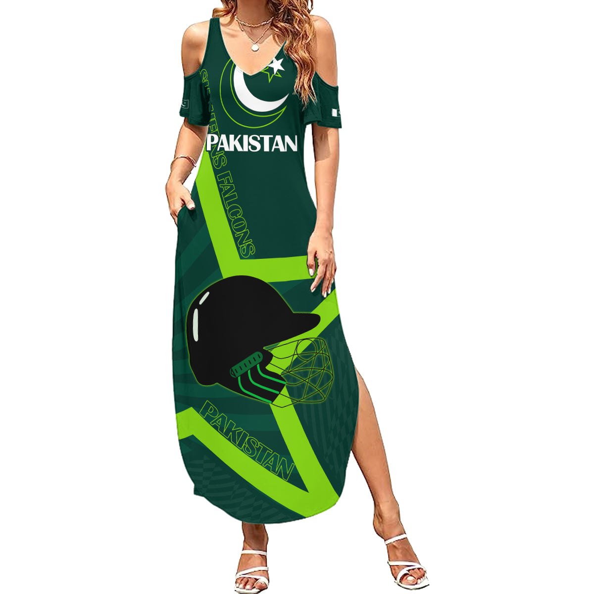 custom-pakistan-cricket-helmet-summer-maxi-dress-proud-shaheen-falcon-star-and-crescent