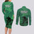 Pakistan Cricket Couples Matching Long Sleeve Bodycon Dress and Long Sleeve Button Shirts Go Falcon World Cup 2023 Sporty Style LT9 - Wonder Print Shop