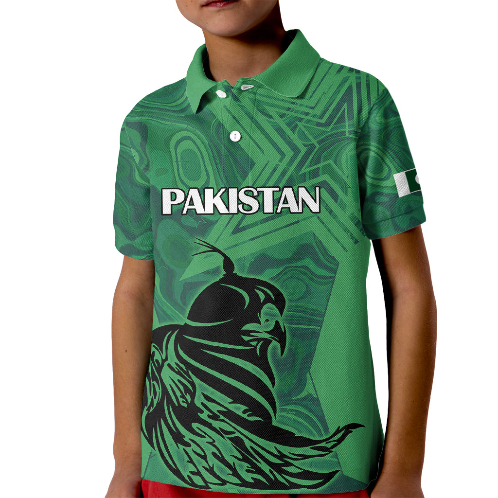 Pakistan Cricket Kid Polo Shirt Go Falcon World Cup 2023 Sporty Style - Wonder Print Shop