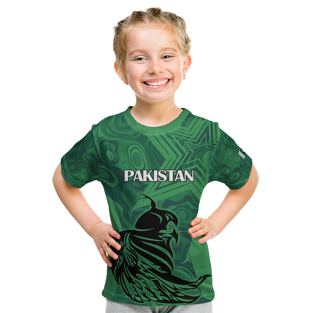 Pakistan Cricket Kid T Shirt Go Falcon World Cup 2023 Sporty Style - Wonder Print Shop