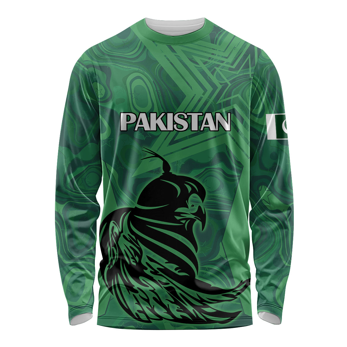 Pakistan Cricket Long Sleeve Shirt Go Falcon World Cup 2023 Sporty Style - Wonder Print Shop